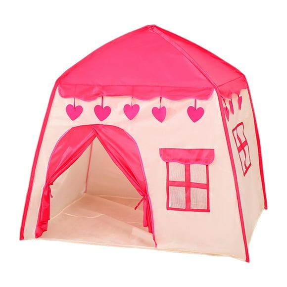 Yinanstore Kids Play Tent Castle Playhouse Tent Indoor Outdoor Games Indoor Indian Playhouse Princess Play Tent for Birthday Party Parks Rose red heart