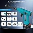 thumbnail image 5 of Cordless Pressure Washer, 700PSI Portable Power Washer with LED Display, 2.1GPMPower Cleaner with 6-in-1 Adjustable Nozzle，16.4ft Hose for Cars/Patios, Blue, 5 of 13