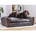 thumbnail image 3 of Moots VIP Microsuede Oak Couch Dog Bed, Charcoal, Large, 3 of 8