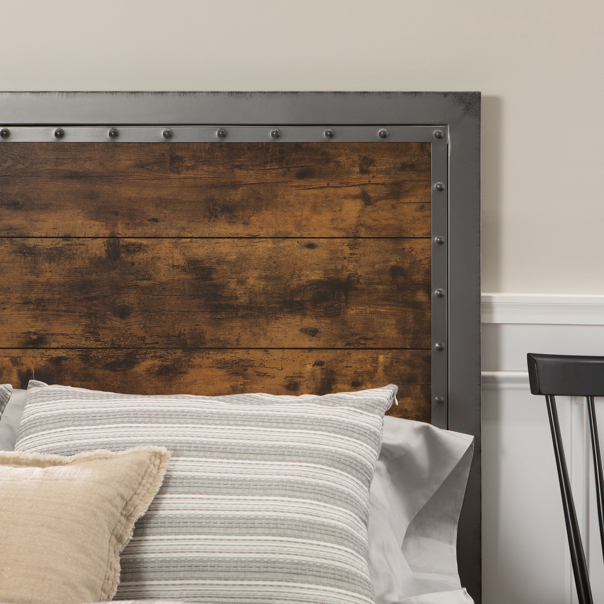 Santiago Riveted Plank Queen Size Headboard by River Street Designs