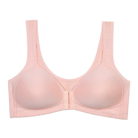 

Pedort Everyday Bras Women s Plus Size Wonderwire Front-Closure Bra Underwire Pink 100