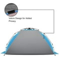 thumbnail image 7 of Oileus Beach Tent X-Large 4 Person Tent Sun Shelter, Pop Up Tents, Portable Sun Shade for Beach with Carry Bag, Stakes, 6 Sand Pockets, Anti UV for Fishing Hiking Camping, Waterproof, Windproof, Blue, 7 of 7