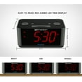 Emerson SmartSet Alarm Clock Radio with Bluetooth Speaker, USB Charger