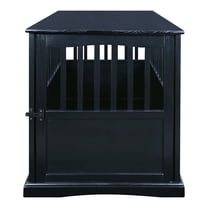 Newport Pet Dog Crate Furniture End Table, Black, 36"
