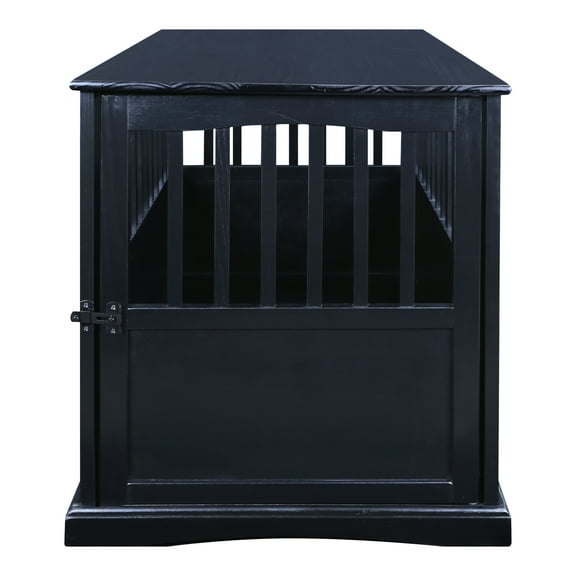 Newport Pet Dog Crate Furniture End Table, Black, 36"