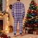 thumbnail image 4 of Pijama navideño para hombre, blusa y pantalones con estampado navideño a cuadros., 4 of 5