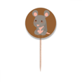 thumbnail image 1 of Cartoon Children Lovely Mouse Zodiac Propitious Toothpick Flags Round Labels Party Decoration, 1 of 3