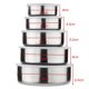 thumbnail image 3 of Piezas de recipiente para el hogar de acero inoxidable 5 juego de utensilios de cocina para mezclar alimentos, almacenamiento, cocina, comedor y bar, 3 of 6