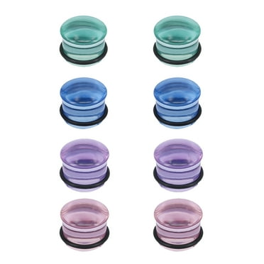 Atomhole Glass Ear Gauges Stretching Kit 3 Pairs/6Pcs 16G-12G