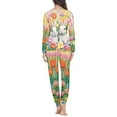 thumbnail image 2 of Suhoaziia Bunny Pajama Sets for Women Soft Pants Warmth Daily Comfy Wear Easter Day Print Graphic Size 4XL 2 PCS Sleep Set Tracksuit Snug-Fit Polyester Sleepwear, 2 of 4