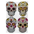 thumbnail image 3 of Ambesonne Colorful Tablecloth Rectangular Table Cover, Skull Celebration, 52"x70", Yellow White Black, 3 of 4