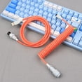 thumbnail image 2 of Custom Coiled Type c Gx16 Usb Cable aviator Cable Usb c Cable Braided for Mechanical Keyboard, 2 of 5