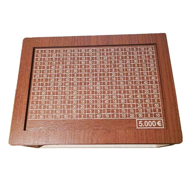 Bgsha Money Box with Counter Wooden Money Box Money Jar Coin Cash Box with Numbers