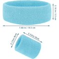 thumbnail image 2 of 2 Sets Striped Sweatbands Set. 2 Pieces Sports Headband And 4 Pieces Wristbands Sweatbands, 2 of 5