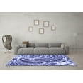 thumbnail image 3 of Ahgly Company Indoor Round Abstract Blue Modern Area Rugs, 6' Round, 3 of 4