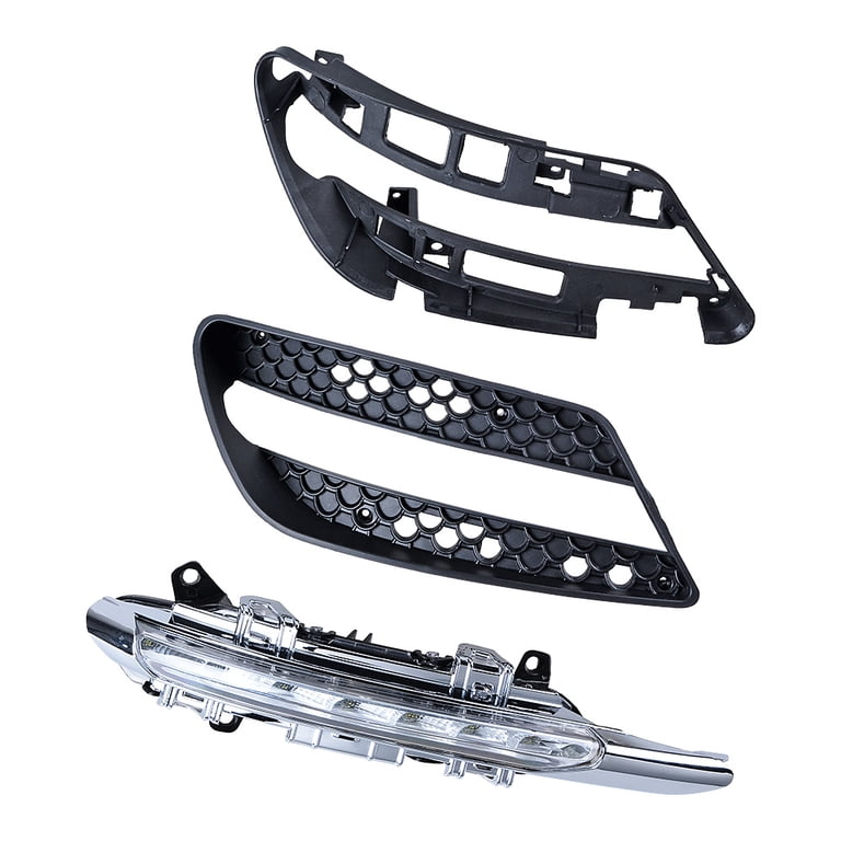 F150 Grill With Lights 3-Piece Clear Lens Amber LED Grille Lights For ...