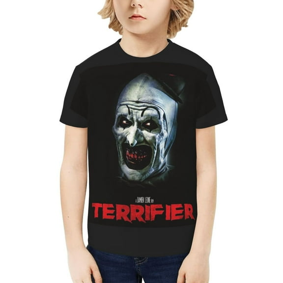 Terrifier 2 Kids T-Shirt 3d Printed Graphic T-Shirts Boys And Girls Short Sleeve Shirts For Youth Kids X-Small