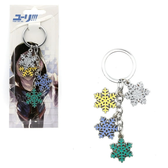 Snowflakes - Yuri on Ice 1" Keychain 4 pc. Pendant