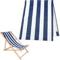 thumbnail image 1 of Reemplazo de silla de playa con lona de rayas azules y blancas, tela de repuesto informal y sencilla para silla de playa, 1 of 9