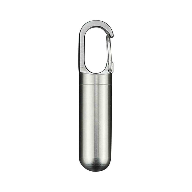 EGNMCR Étui Porte-Clés Mini Porte-Clés en Aluminium pour Hommes et Femmes Sac Rond Boîte Rangement de Porte-Clés