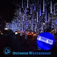 thumbnail image 3 of Christmas Lights, Christmas Lights Outdoor, Meteor Shower Lights 12 Inch 8 Tube 192 LED, Raindrop Snowfall Lights for Tree Yard Party Patio Christmas Decorations Lights, Blue, 3 of 9