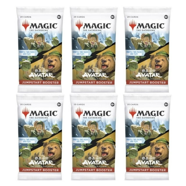 6 Paquets Magic : the Gathering Lot de Paquets Booster Jumpstart MTG Avatar le Dernier Maître de l'Air