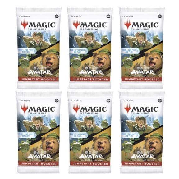 6 Packs Magic the Gathering Jumpstart Booster Pack Lot MTG Avatar the Last Airbender