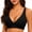 Black, variant on Women Deep V Jelly Bra No Underwire Seamless Wireless Lace Bralette Wide Strap Push Up Supportive for Large Breasts Tshirt Bra