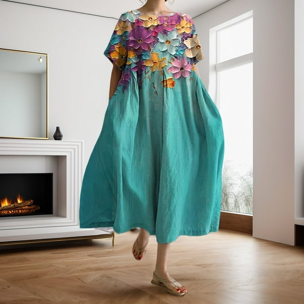 green emerald velvet dress Oversized silk kaftan dress – long loose robe main image 0