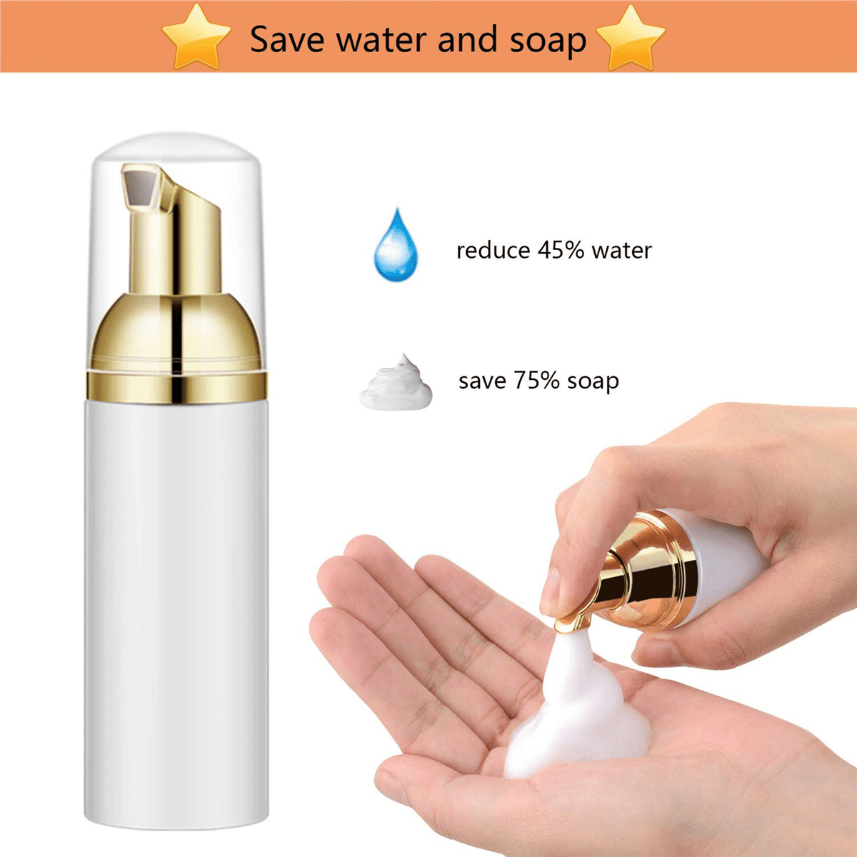 50Ml Empty Bottles Travel Soap Bottles Plastic Foam Dispenser Bottles Foam Soap Pump Dispensers Cleaning,Travel 24Pcs