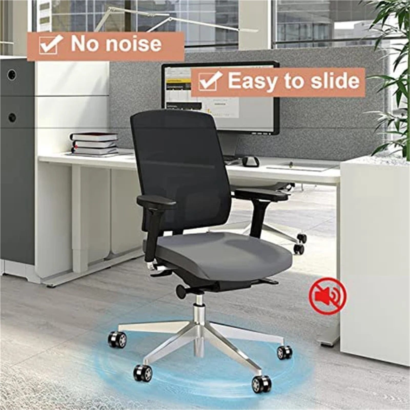5pcs Office Chair Caster Wheels Replacement Spare Parts Caster Desk Chair Wheels, Rolling Wheels , Chair Casters For Hardwood Floors ,Multiple Uses