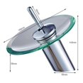 thumbnail image 5 of Grifo de lavabo redondo de vidrio macizo Grifo monomando de lavabo, 5 of 5