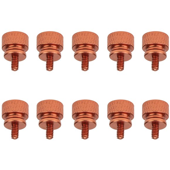 HELIFOUNER 10 Pieces 6-32 Thread Orange Color Anodized Aluminum Computer Case Thumbscrews Thumb Screws for Computer Case/Cover/Power Supply/Hard Drives