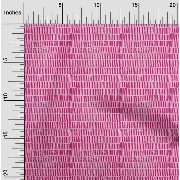 oneOone Cotton Poplin Fabric Uneven Stripe Block Print Fabric By Yard 42 Inch Wide