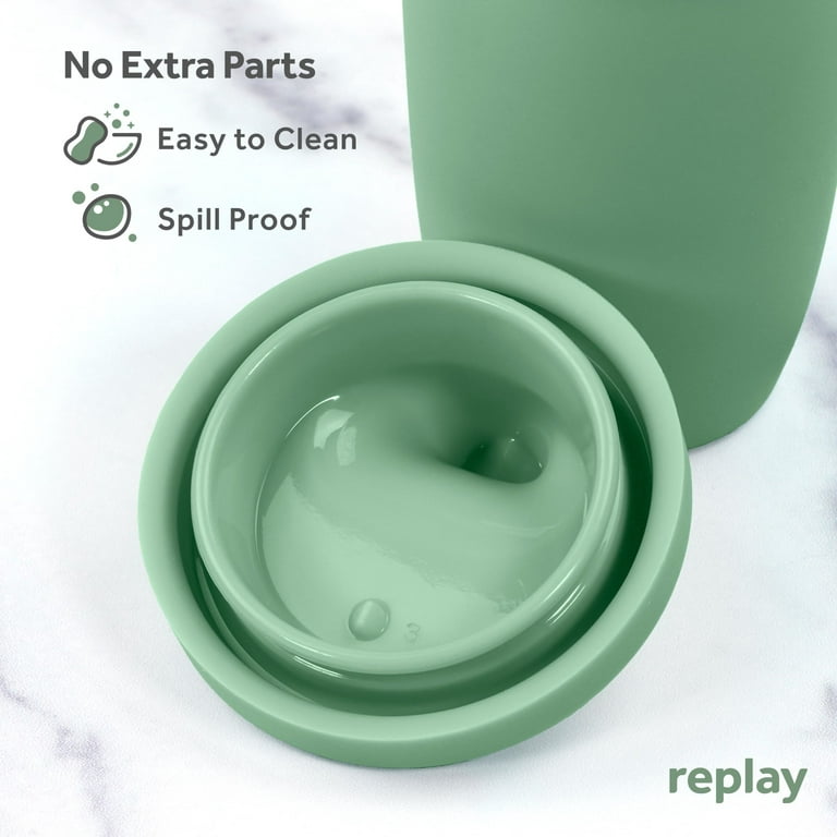 Re-Play Silicone Sippy Cups for Toddlers, 8 oz Kids Cups No Spill Cup Aqua