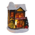 thumbnail image 2 of LED Glowing Christmas Cottage,Christmas Decorations Resin Snow Village Desktop Ornament with Warm White Light, Night Light for Holiday Decor, Shelf Table Display, and Festive Home Centerpiece, 2 of 4