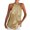 Silver, variant on Women's Double Silver Halter Zip Sleeveless Casual Top