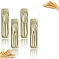 thumbnail image 1 of Travel Utensils with Case, Wheat Straw Camping Utensil Set, 4 Sets Wheat Straw Portable Plastic Fork Spoons Knife Camping Cutlery, Reusable Lunch Utensils Set for Work, 1 of 2