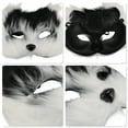 thumbnail image 3 of Unique Bargains 1 Pc Foxes Party Mask Black White Plastic, 3 of 5