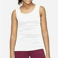 thumbnail image 2 of White Big Kid Ribbed Tank, 2 of 3