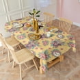 thumbnail image 3 of Yellow Highland Cow Flower Pattern Rectangle Tablecloth 60"x120",Waterproof Polyester Rectangle Table Cloth, Wipeable Spillproof Polyester Tablecloth for Dining, Camping, Indoor and Outdoor, 3 of 6