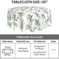 thumbnail image 5 of Leaf Spring Tablecloth 60 Inch Round Waterproof Teal Leaves Sage Green Tablecloth Rustic with Wrinkle Resistant for Party, Picnic, Tabletop, Dining Room, Decorative Patio, 5 of 6