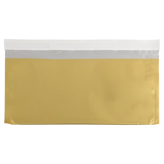 JAM Paper No. 10 Foil Envelopes, 4 1/8 x 9 1/2, Gold, 25/Pack, Peel & Seal