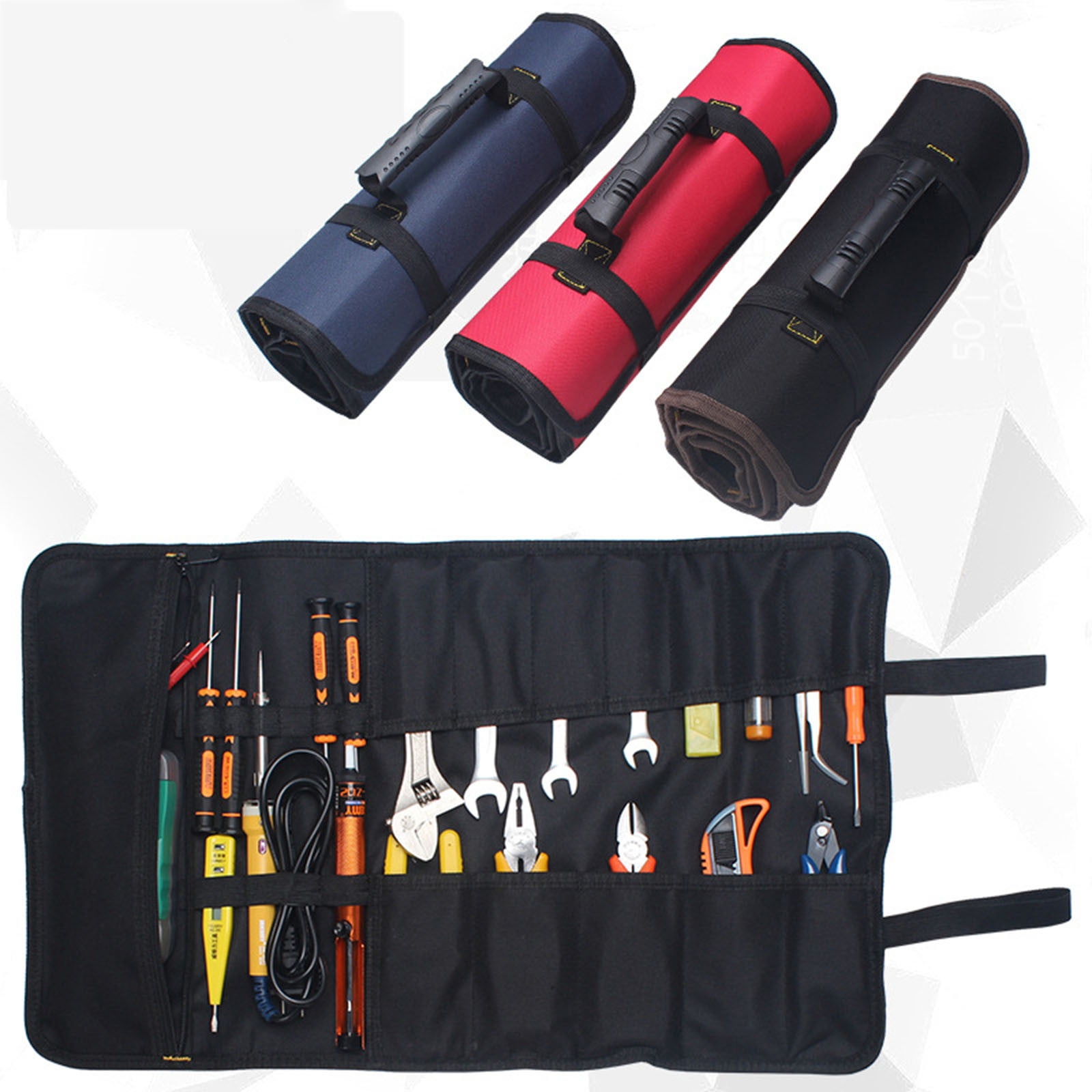 Clearance equipment package under $9,Electrical Bag Storage Bag Multifunctional Reel Thickened Wear Computer Canvas Bag Drum Tool Kit 2PC