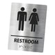 thumbnail image 5 of Letrero de baño, letrero de baño público, placa de metal de fácil instalación Estilo C, 5 of 9