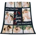 thumbnail image 3 of Customized Blankets with Photos Custom Blanket Family Picture Upload Personalized Blanket for Adults Customize Blanket Birthday Customizable for Dad Mom Nana Kids Dogs Friends, 3 of 6
