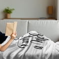 thumbnail image 3 of I'm Mermaid Soft Flannel Fleece Throw Blanket, Positive Slogan Fantastical Themes Inscription Inspiration, Cozy Plush for Indoor and Outdoor Use, 60" x 80", Black White, by Ambesonne, 3 of 5