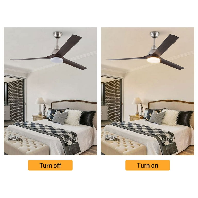 OGPFR LED Ceiling Fans With Lights Reversible Reote, 6 Speeds Odern