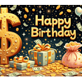 thumbnail image 4 of Golden Theme Happy Birthday Banner Decorative Design Party Backdrop for Birthday Celebration Indoor Party Event, 4 of 7