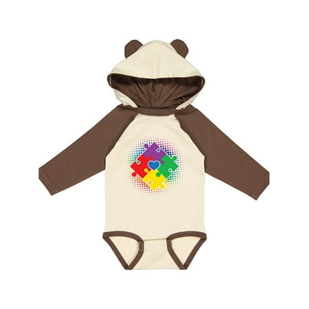 

Inktastic Autism Awareness Puzzle Piece Gift Baby Boy or Baby Girl Long Sleeve Bodysuit